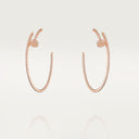 Belle Vante Juste un Clou Hoop Earrings Large Paved Rose Gold