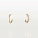 Belle Vante Etincelle Hoop Earrings Small Model Paved Yellow Gold