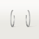 Belle Vante Etincelle Hoop Earrings Medium Paved White Gold Diamonds