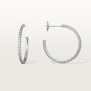 Belle Vante Etincelle Medium Hoop Earrings Paved White Gold Diamonds