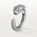 Belle Vante Panthère Paved Bracelet 950 Platinum Emeralds and Onyx