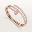 Belle Vante Juste un Clou Double Bracelet Semi-Paved Rose Gold