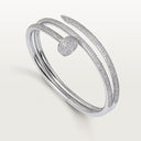 Belle Vante Juste un Clou Double Bracelet Semi-Paved White Gold Diamonds