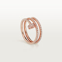 Belle Vante Juste un Clou Double Semi-Paved Ring Rose Gold