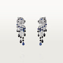 Belle Vante Panthère Large Model Earrings Sapphire Paved White Gold