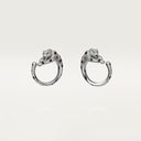 Belle Vante Panthère Hoop Earrings Paved White Gold 3.11ct Diamonds
