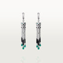 Belle Vante Panthère Large Paved Emerald Earrings White Gold