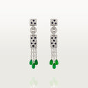 Belle Vante Panthère Earrings Emerald Paved White Gold Diamonds