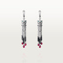 Belle Vante Panthère Large Paved Ruby Earrings White Gold