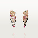 Belle Vante Panthère Large Model Rubellite Earrings Paved Rose Gold