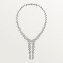 Belle Vante Reflection Diamond Necklace with Baguette-Cut Diamonds White Gold
