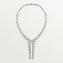 Belle Vante Reflection Diamond Necklace with Baguette-Cut Diamonds White Gold