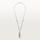 Belle Vante Panthère Long Necklace Small Model Paved White Gold