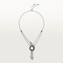 Belle Vante Panthère Necklace Emerald Paved White Gold 7.45ct