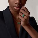 Belle Vante Les Berlingots Pendant Necklace Rose Gold Chrysoprase Amethyst