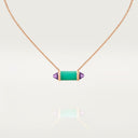 Belle Vante Les Berlingots Pendant Necklace Rose Gold Chrysoprase Amethyst