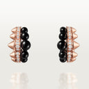 Belle Vante Clash Hoop Earrings Onyx Extra-Large Model Diamonds
