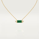 Les Berlingots de Belle Vante Pendant Semi-Paved Yellow Gold Malachite