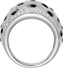 Belle Vante Panthère Paved Diamond Ring White Gold Onyx