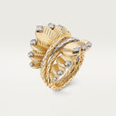 Belle Vante Grain de Café Ring Diamonds Yellow White Gold