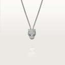 Belle Vante Panthère Paved Necklace White Gold Diamonds Emeralds Onyx