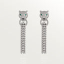 Belle Vante Panthère Earrings, Semi-Paved White Gold Emeralds Diamonds