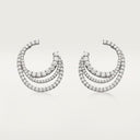 Belle Vante Etincelle Hoop Earrings Paved 18k White Gold