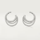 Belle Vante Etincelle Hoop Earrings Paved 18k White Gold