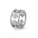 Perlée Clovers Medium Model Ring with Diamond