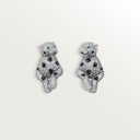 Belle Vante Panthère Paved Earrings White Gold Emeralds Diamonds