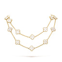 Belle Vante Necklace 20 Motifs Mother-Of-Pearl 18K Yellow Gold