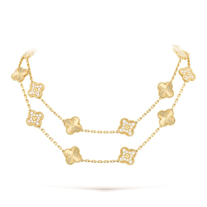 Belle Vante Necklace 20 Motifs Diamond 18K Yellow Gold