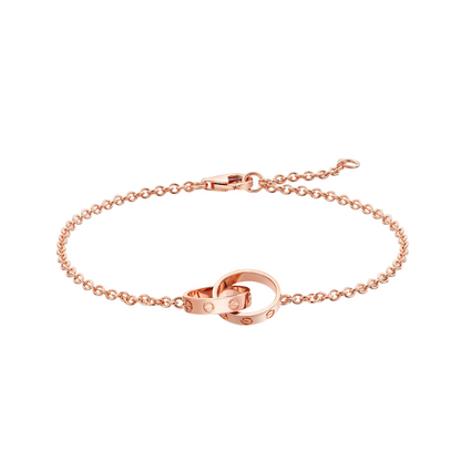 Small Rings On Chain 18ct Gold Bracelet