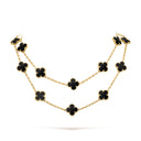Belle Vante Necklace 20 Motifs Onyx 18K Yellow Gold