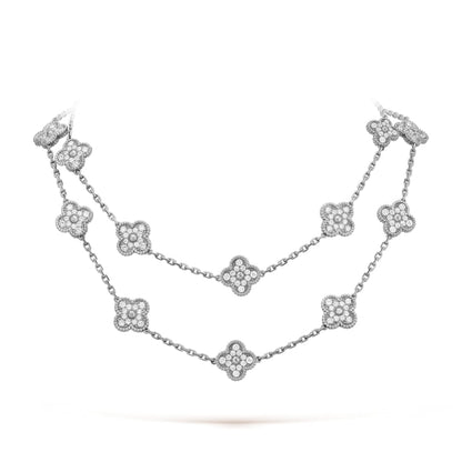 Belle Vante Necklace 20 Motifs Diamonds 18K White Gold