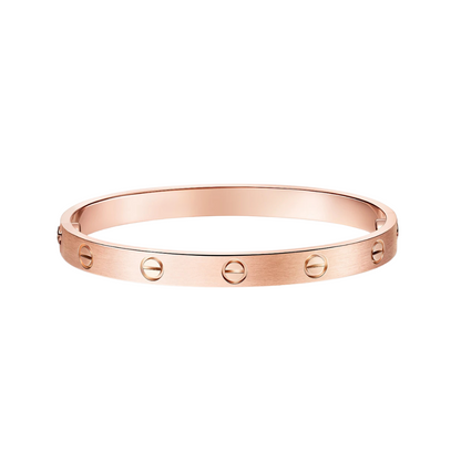 Brushed Finish Hinged Bracelet 18ct Gold