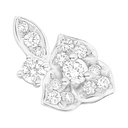 Rose Single Earring 18K White Gold Diamond