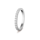 Félicité Wedding Band 2.1 mm in 18K White Gold with Diamonds