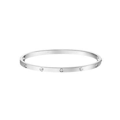 Small 6 Diamond Hinged Bracelet 18ct Gold