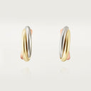 Belle Vante Trinity Earrings White Yellow Rose Gold