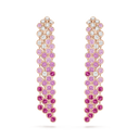Palmyre Earrings in 18K Rose Gold with Diamonds and Sapphires