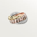 Belle Vante Trinity Ring Lacquer Paved 18k Gold Diamonds