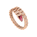 Serpenti Viper Bracelet Belle Vante Ethical Rose Gold Diamonds Rubellite
