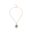 Serpenti Seduttori Necklace Belle Vante Ethical Rose Gold Pavé Diamonds Sapphire Malachite