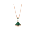 Divas' Dream Necklace Belle Vante Ethical Rose Gold Diamonds Malachite