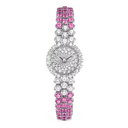 À Cheval Watch in Platinum and 18K White Gold with Diamonds and Sapphires