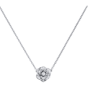 Medium White Gold Diamond Rose Pendant