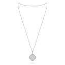 Magic Alhambra 1-Motif Long Necklace in 18K White Gold