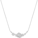 Rose Necklace Rhodium White Gold Diamond