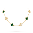 Vintage Alhambra 10 Motifs Necklace in 18K Yellow Gold